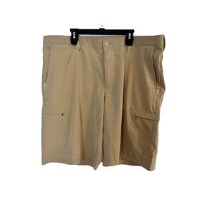 Cotton‎ Traders Men's 38x9 Khaki Performance Golf Shorts Flat Front Stretch